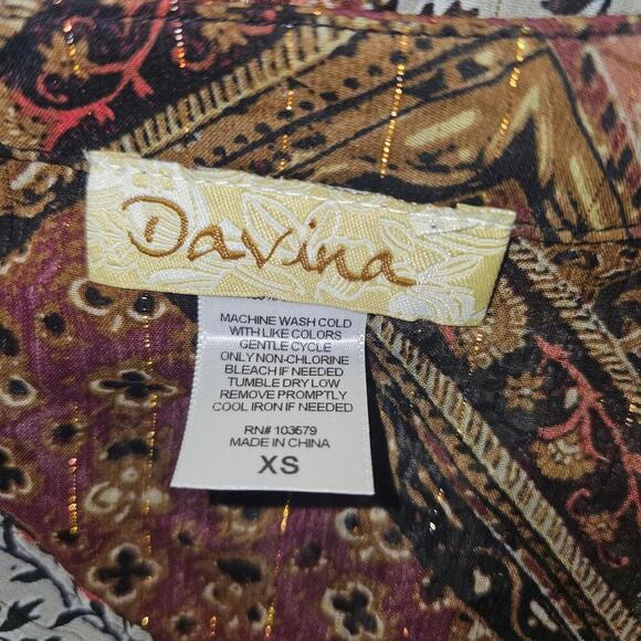 Davina Women's Long Sleeve Patchwork Print Dress XS - Picture 3 of 5